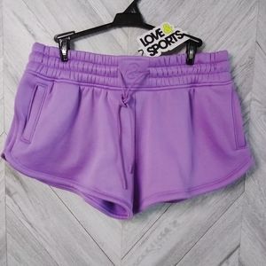 Love&Sports Women's Fleece Boxer Shorts Sz: XL (16-18) Violet
